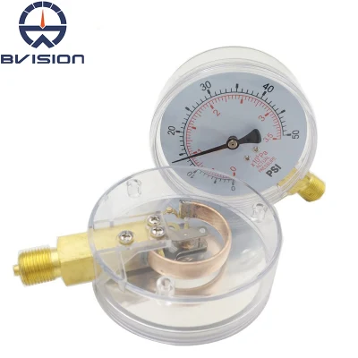 Y100A 50psi Plastic Case Bottom Mount Bourdon Tube Pressure Gauge